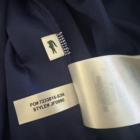 Lacoste Sport Navy Skirt with Striped Waistband - Picture 6 of 6